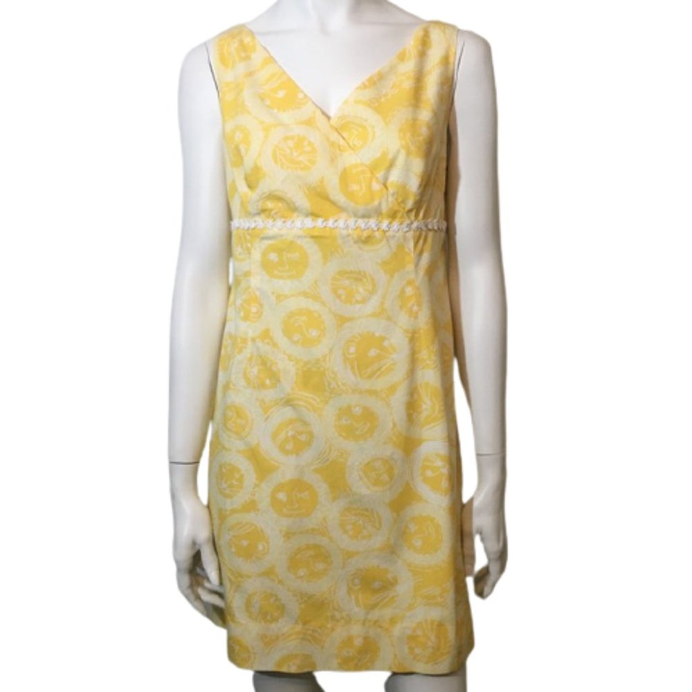 Lilly Pulitzer Dress Yellow Daisy Cat Sz.4